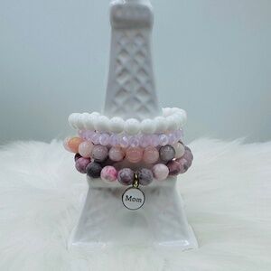 “Mom” Arm Candy Beaded Bracelet